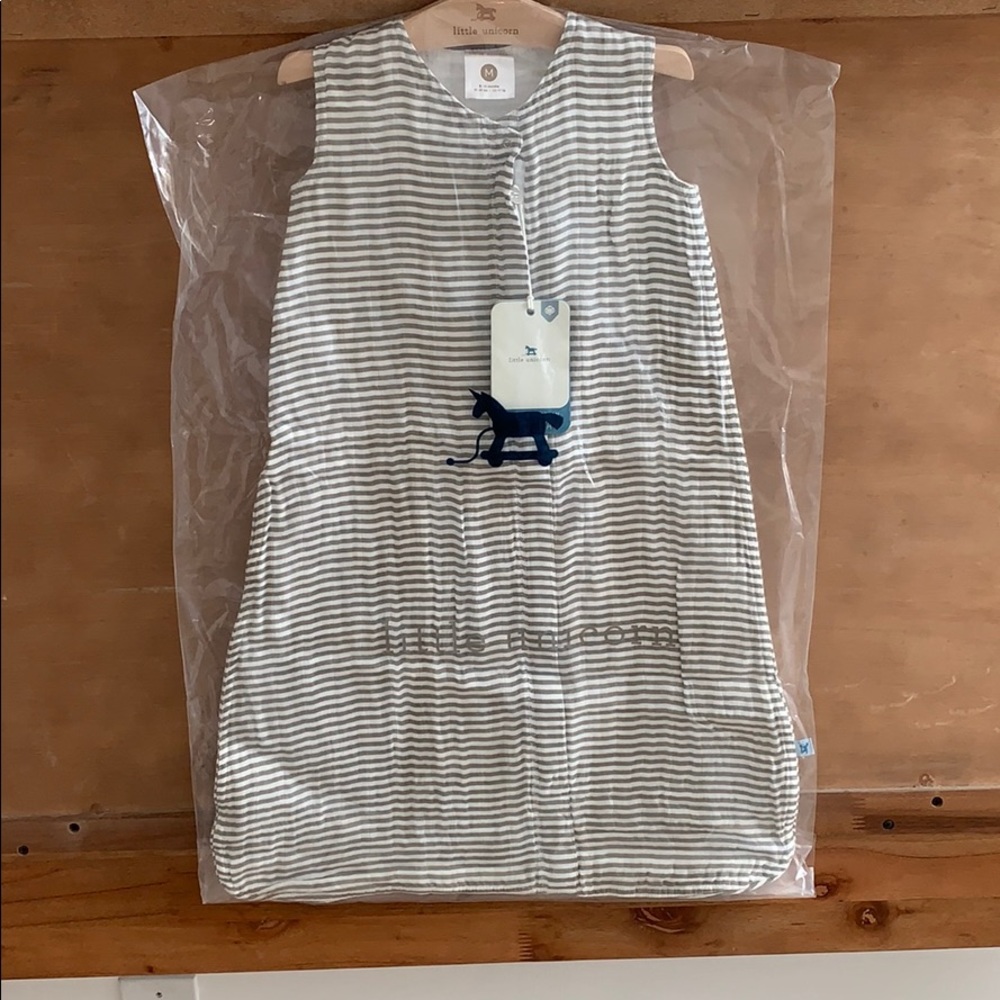 NWT 6-12M Little Unicorn Sleep Bag Muslin Cotton